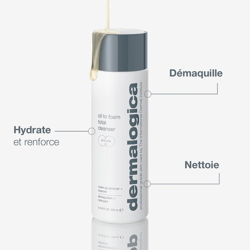 Oil to foam total cleanser
